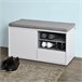 Banco Zapatero con Cajones Almacenamiento FSR37-W SoBuy Blanco