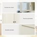 Alacena de Cocina MDF, Melamina de Madera, Vidrio HOMCOM Blanco