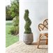 Beliani Planta artificial BUXUS SPIRAL TREE Verde