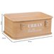 Cesto rectangular de metal impreso Marron