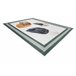 Alfombra lavable ANDRE 1088 Abstracción Marco 120x170 Blanco/ Gris