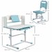 Pupitre Infantil PP, MDF, Acero ZONEKIZ 54x80 Azul