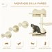 Estanterías para Gatos Aglomerado de Madera, Poliéster PawHut Estanterías para Gatos Aglomerado de Madera, Poliéster PawHut Crudo