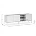 Mueble Tv Curva 3 puertas 160 Blanco