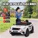 Coche Eléctrico Infantil PP, Acero AIYAPLAY Blanco