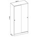 Armario 2 puertas efecto madera 100 Blanco
