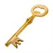 Abridor llave de metal Dorado