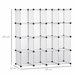 Armario Modular PP, Acero HOMCOM Transparente