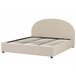 Beliani Cama con almacenaje Poliéster VAUCLUSE 194x214 Beige