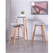 Taburete nórdico con patas de madera de haya  - Daxer Gris Claro