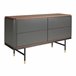 Cómoda madera, acero 7172 Gris Oscuro