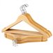 Max Home Pack 10 perchas de madera Marron Claro