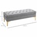 Banco de Cama Poliéster HOMCOM, hogar - muebles de dormitorio Gris