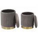Conjunto de Puf MIRAMAR Beliani Gris