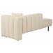 Beliani Chaise longue derecho Terciopelo LANNILS Beige