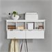 Perchero de pared con 2 Puertas y 5 Ganchos FHK24-W SoBuy Blanco