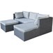 Muebles de jardín bajos en resina tejida Gris