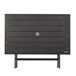 Aktive Mesa plegable de jardín de acero 4 personas Negro