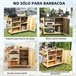 Carrito de Parrilla Acero, Madera de Abeto Outsunny Marron