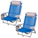 Aktive Pack 2 sillas playa plegables y multiposición asiento bajo Azul