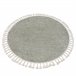 Alfombra BERBER 9000 circulo Franjas Bereber Marroquí Shaggy 160x160 Verde