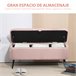 Banco de Almacenaje Poliéster, Espuma HOMCOM Rosa