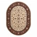 Alfombra de lana OMEGA oval ARIES flores 200x300 Marron