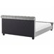 Beliani Cama con somier Terciopelo AVALLON 233x192 Gris Claro