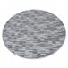Alfombra LIBRA círculo 109 Rayas 150x150 Gris