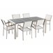 Beliani Conjunto de comedor GROSSETO Blanco/ Gris