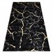 Alfombra GLOSS moderno 410A 86 Mármol Roca elegante glamour 240x330 Negro