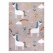 Alfombra FUN Sweety para niños unicornio arcoiris 140x190 Beige