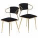 2 piezas, silla de comedor, silla alta Negro