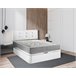 PACK CANAPÉ DE MADERA  + COLCHÓN VISCOELÁSTICO 90x190 Blanco