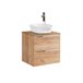 Conjunto mueble lavabo individual y columna April 60 Blanco