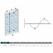 Mampara de Bañera Plegable Vidrio Templado con 3 hojas abatibles,Barra Soporte 35cm Blanco/ Gris