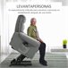 Sillón de Masaje Levantapersonas Poliéster, Espuma y Acero HOMCOM Gris