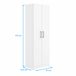 Armario Auxiliar Multiusos Alto con 2 Puertas Abatibles Blanco