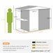 Caseta de Jardín Acero Galvanizado Outsunny Gris