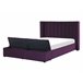 Beliani Cama con somier Terciopelo NOYERS 170x247 Azul Marino