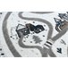 Alfombra FUN Land para niños la aldea calles circulo 160x160 Blanco