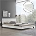 [Corium] Cama Albacete cuero sintético moderna - con colchón 169x210 Blanco
