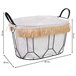 Cesto de metal y tela Cesto de metal y tela Blanco