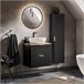 Conjunto mueble lavabo individual y columna Adriel Negro