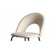 Silla de comedor tapizada en tela RITA Blanco