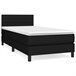 Cama box spring con colchón tela - Rayas horizontales 100x200 Negro