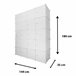 Armario Vestidor Cube Personalizable Boxed Premium Armario Vestidor Cube Personalizable Boxed Premium Blanco