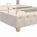 Cama de matrimonio de lino 149x195 Cama de matrimonio de lino 149x195 Beige