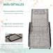 Tumbona de Jardín Metal Galvanizado y Texteline Outsunny Gris