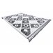 Alfombra MAROC P662 Diamantes Franjas Bereber marroquí Shaggy 140x190 Negro